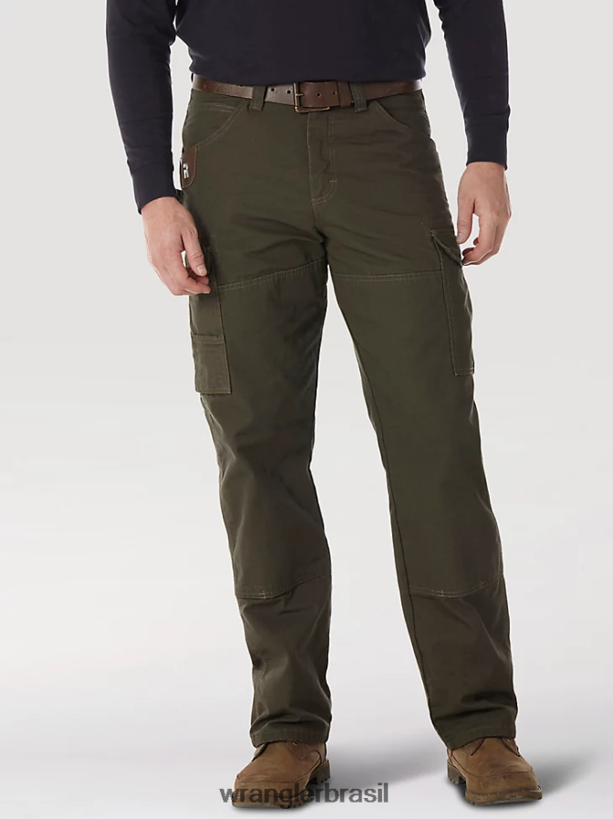 Wrangler calça riggs workwear forrada com ripstop ranger loden (3w065ld) homens roupas 00LN6N680