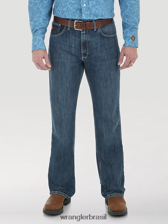 Wrangler Calça jeans vintage resistente a chamas 20x fr pedra intermediária (10fr42mwm) homens roupas 00LN6N108