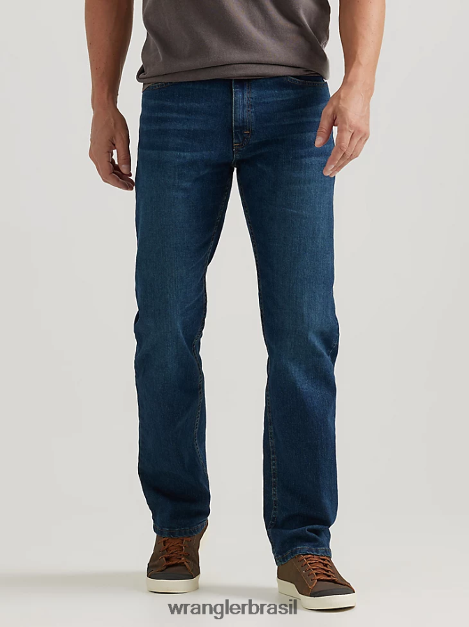 Wrangler calça jeans authentics com cintura confortável e ajuste regular Rodes (112318429) homens roupas 00LN6N202
