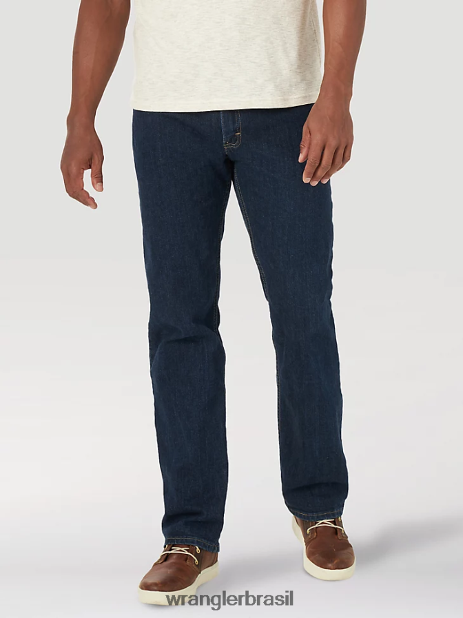 Wrangler calça jeans authentics com cintura confortável e ajuste regular índigo escuro (10zm1csdi) homens roupas 00LN6N205