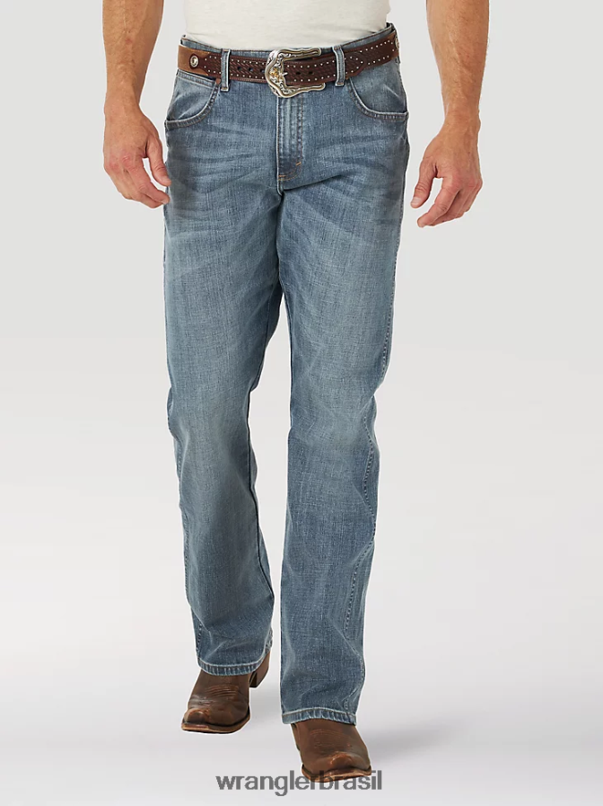 Wrangler calça jeans bootcut retrô relaxada greeley (10wrt20gl) homens roupas 00LN6N39