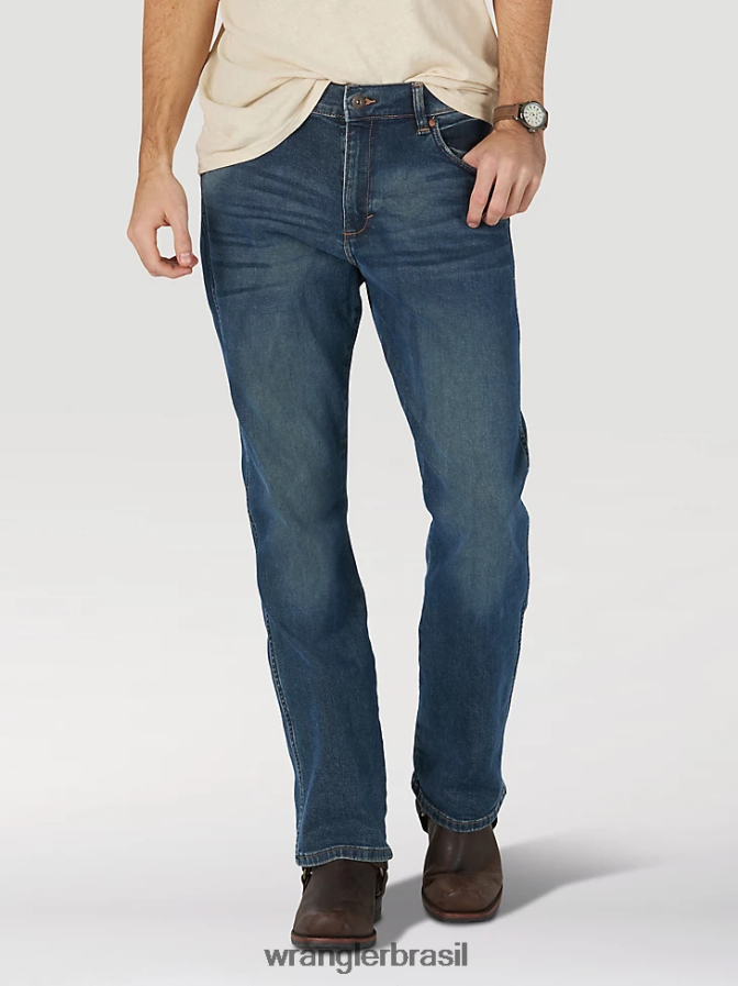Wrangler calça jeans bootcut slim fit lavagem cr (mgw77cr) homens roupas 00LN6N183