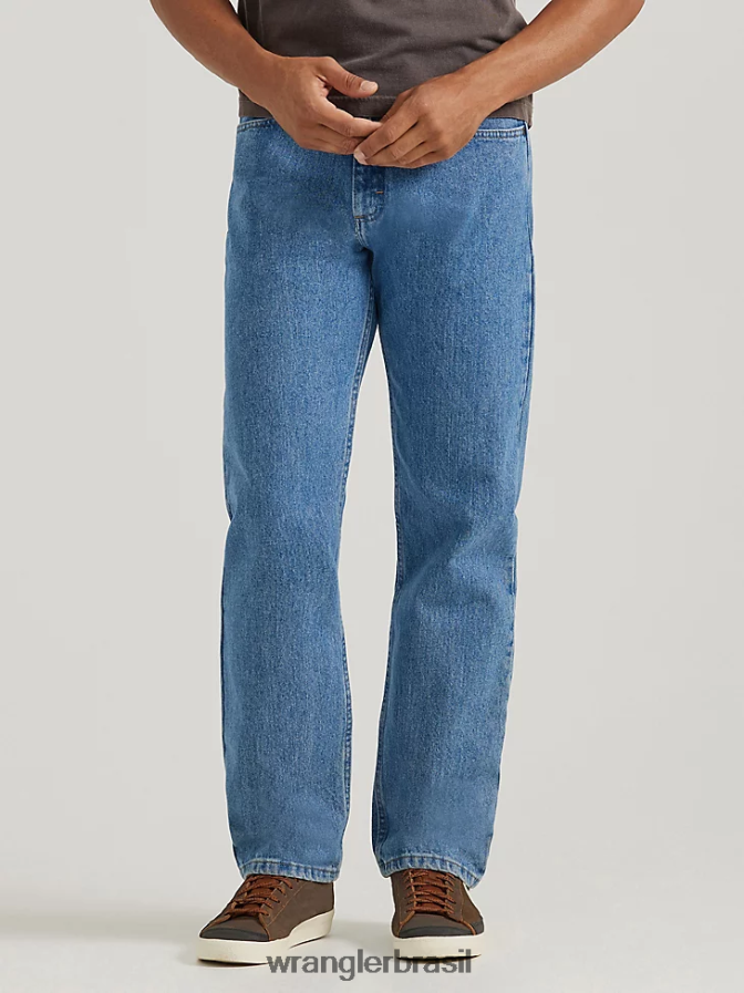 Wrangler calça jeans cinco estrelas premium com ajuste relaxado alvejante de pedra (97601sb) homens roupas 00LN6N88