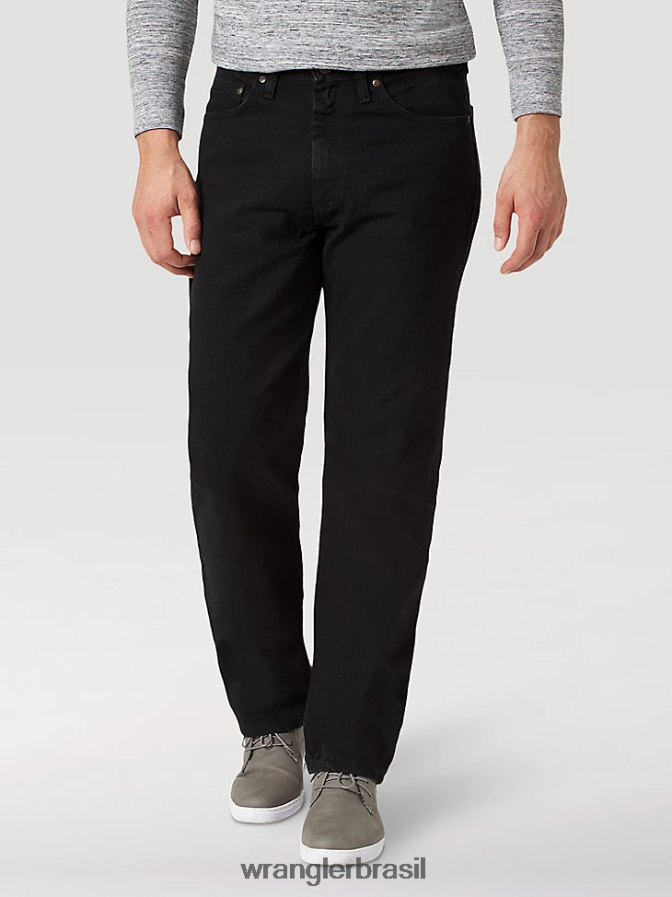 Wrangler calça jeans cinco estrelas premium com ajuste relaxado negro de carvão (97601cb) homens roupas 00LN6N87