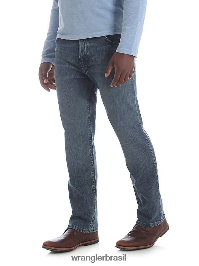 Wrangler calça jeans cinco estrelas premium performance series regular fit cascalho (96cfvgv) homens roupas 00LN6N71