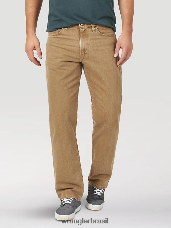 Wrangler calça jeans de algodão autêntica e relaxada cáqui (10zm200ck) homens roupas 00LN6N114
