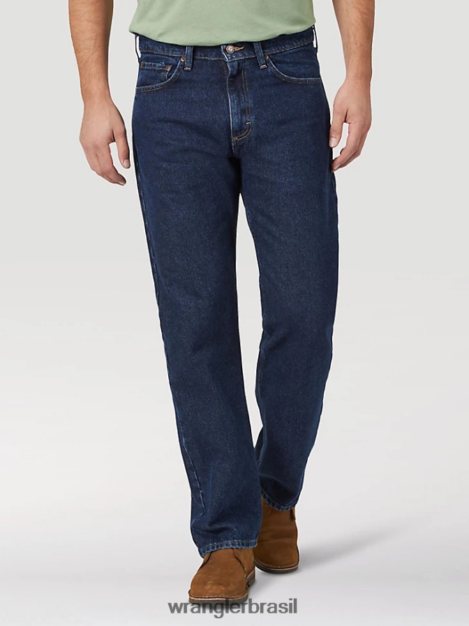 Wrangler calça jeans de algodão autêntica e relaxada enxágue escuro (10zm200rd) homens roupas 00LN6N115