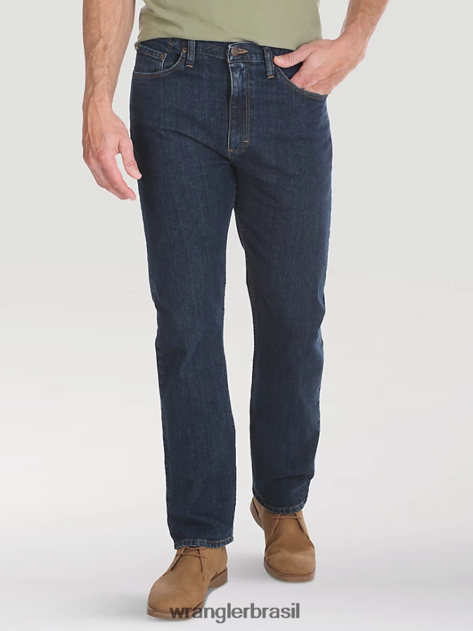 Wrangler calça jeans flex regular fit autêntica índigo escuro (10zm100id) homens roupas 00LN6N126