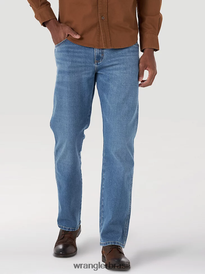 Wrangler calça jeans flex weather qualquer coisa slim fit reta trama (mgw88al) homens roupas 00LN6N177