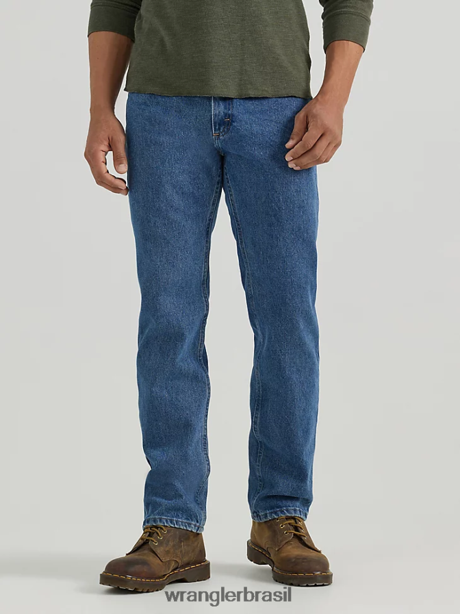 Wrangler calça jeans regular fit autêntica lavagem de pedra escura (10zm100sw) homens roupas 00LN6N153