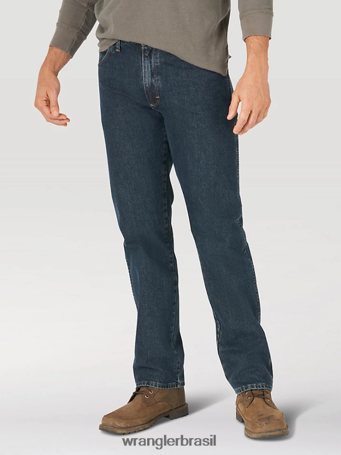 Wrangler calça jeans regular fit autêntica tempestade (10zm100st) homens roupas 00LN6N150