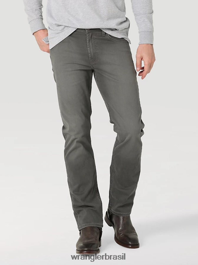 Wrangler calça jeans reta free to stretch antracite (112325353) homens roupas 00LN6N154