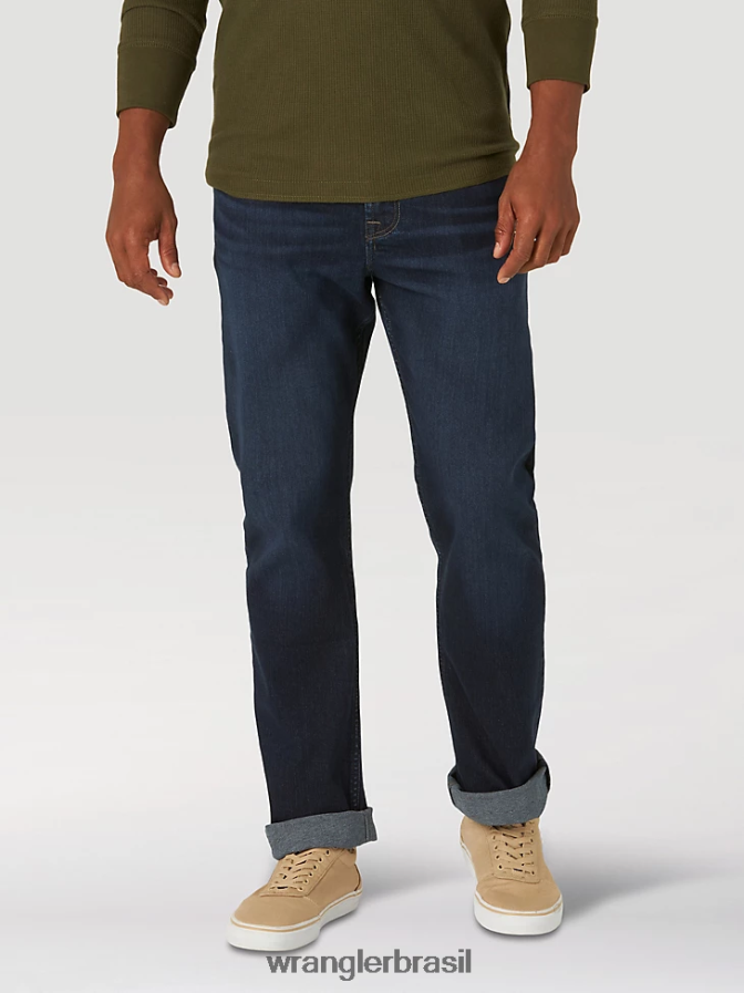 Wrangler calça jeans reta premium cinco estrelas colbalto escuro (92sswdb) homens roupas 00LN6N160