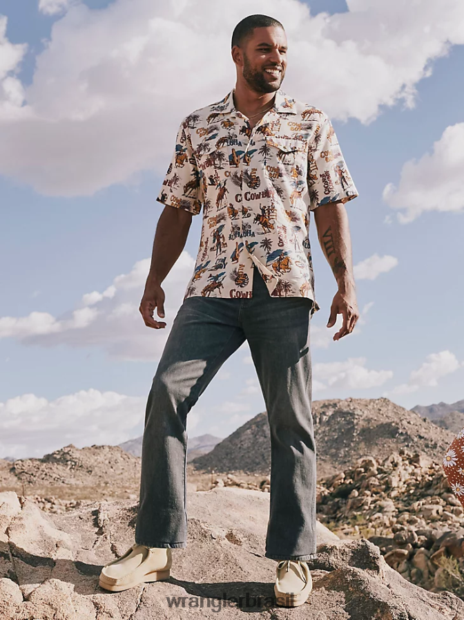 Wrangler calça jeans retrô slim fit clopton (112326536) homens roupas 00LN6N3