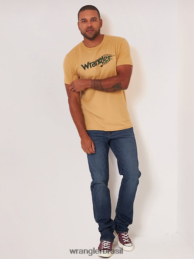 Wrangler calça jeans retrô slim fit com perna reta turno da noite (112325734) homens roupas 00LN6N24