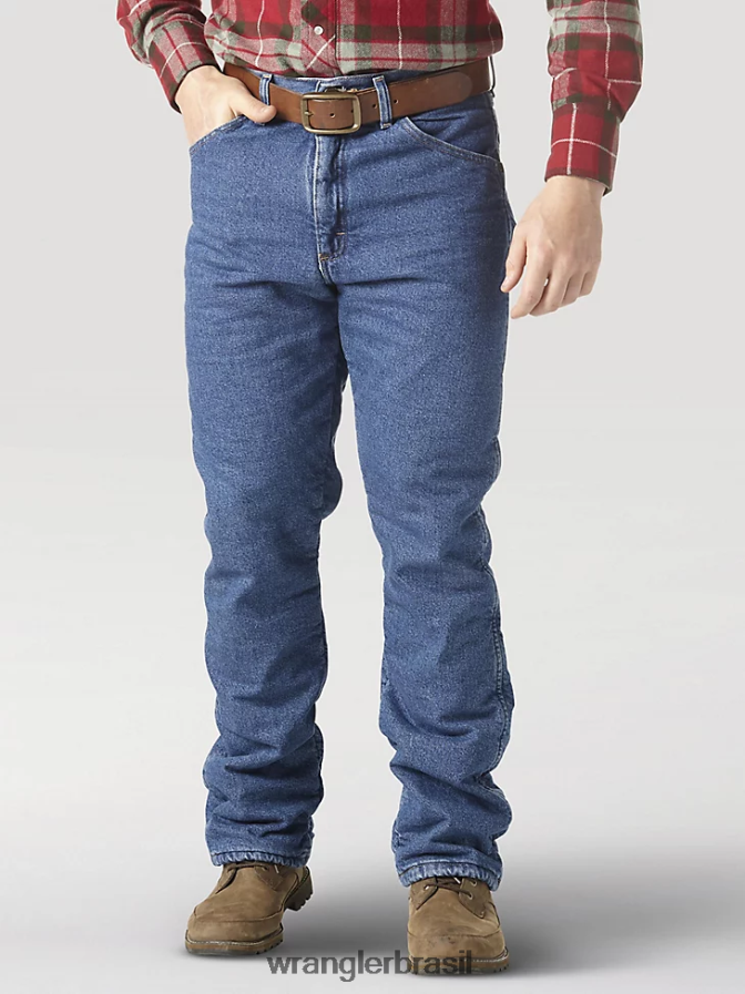 Wrangler calça térmica resistente lavado em pedra (33213sw) homens roupas 00LN6N196