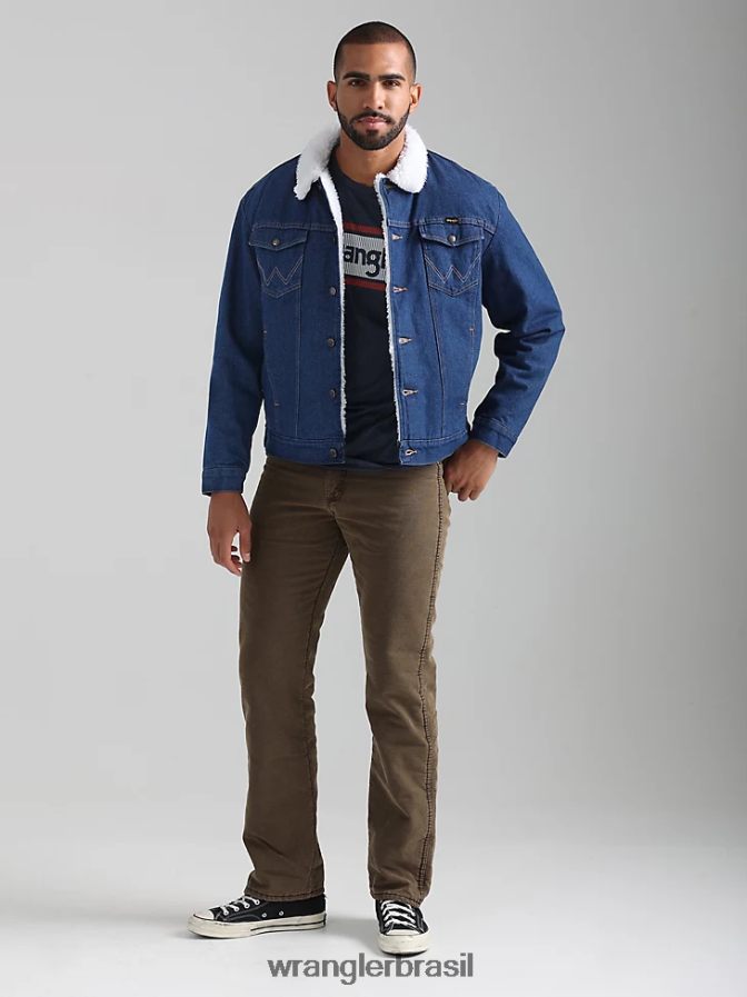 Wrangler calça térmica resistente marrom noturno (33213nb) homens roupas 00LN6N195