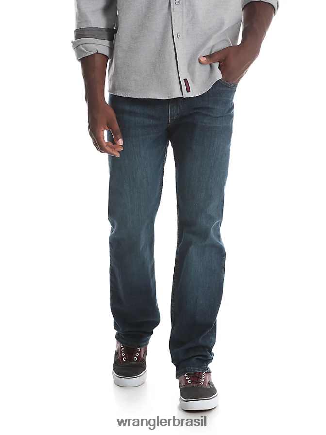 Wrangler cinco estrelas premium denim flex para conforto jeans de ajuste regular carbono (96fxvcn) homens roupas 00LN6N141