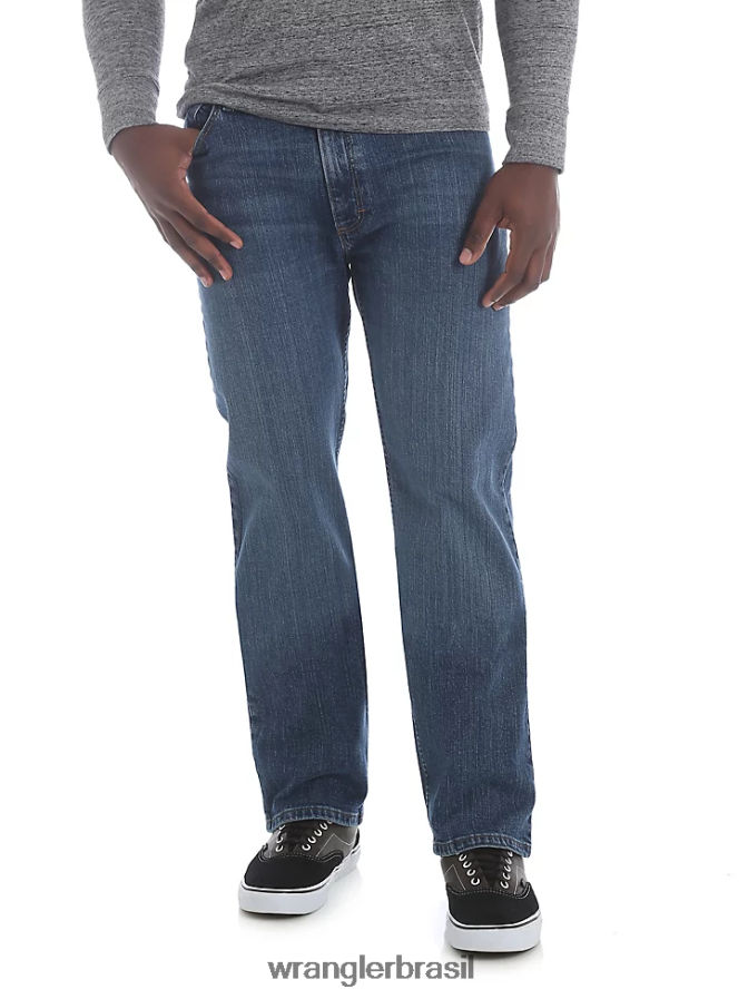 Wrangler cinco estrelas premium denim flex para conforto jeans de ajuste regular lavagem de pedra escura (96fxvsd) homens roupas 00LN6N139