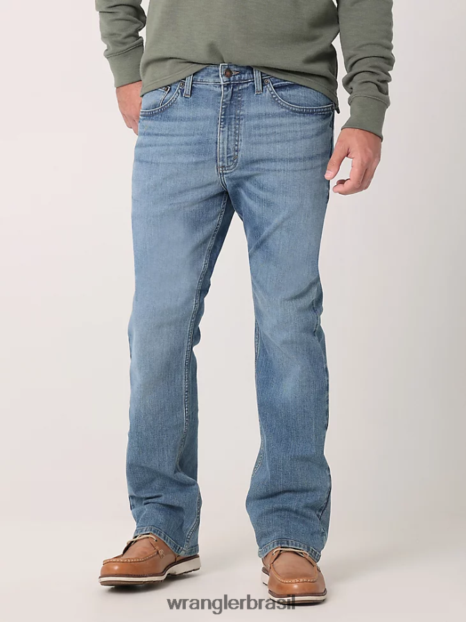 Wrangler jeans bootcut descontraído milo (112326188) homens roupas 00LN6N105