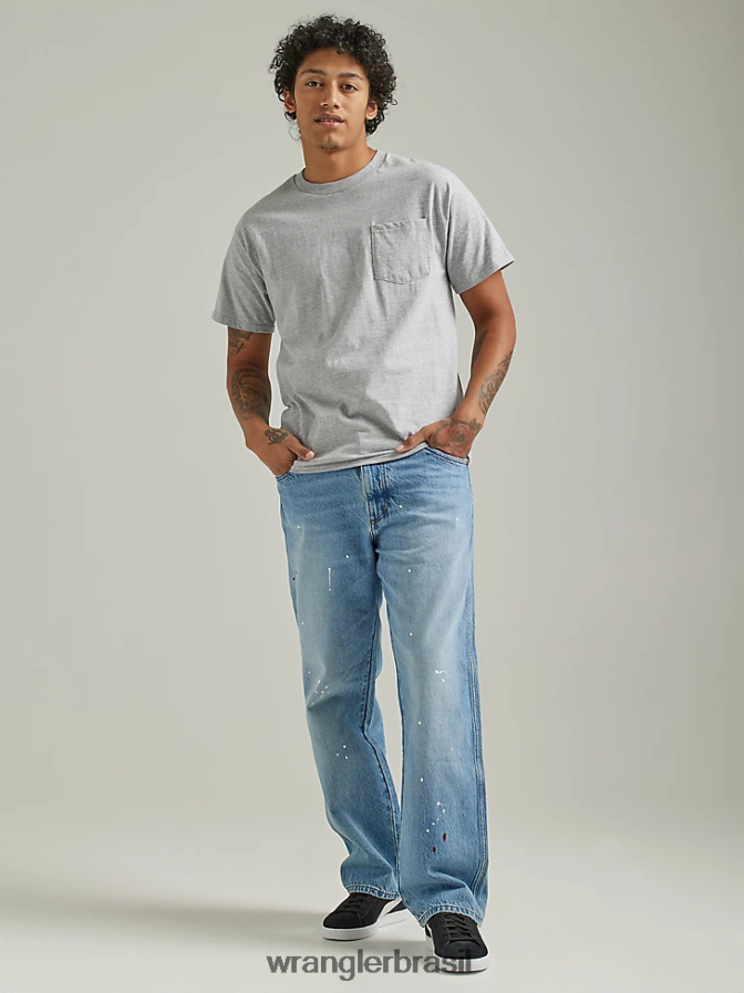 Wrangler jeans folgado destruído planícies (112332241) homens roupas 00LN6N144