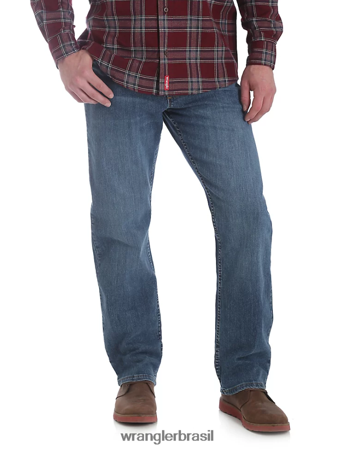 Wrangler jeans premium cinco estrelas flex para conforto e ajuste relaxado ardósia (97fxvst) homens roupas 00LN6N84