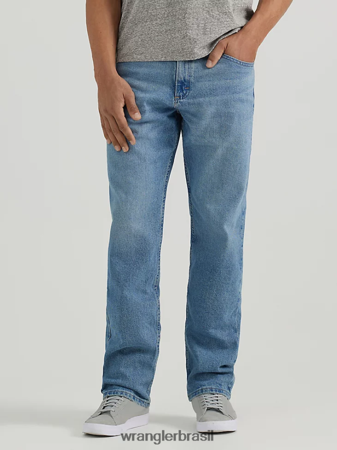 Wrangler jeans premium cinco estrelas flex para conforto e ajuste relaxado tonalidade branqueada (97fxvbt) homens roupas 00LN6N85