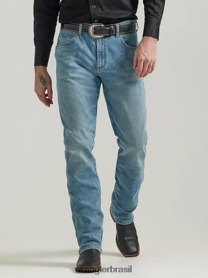 Wrangler o jeans retro premium: slim straight blefe selvagem (112330383) homens roupas 00LN6N76