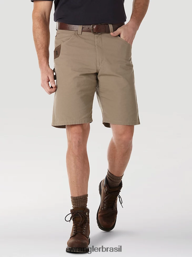 Wrangler Riggs Workwear Carpenter Shorts cáqui escuro (3w320dk) homens roupas 00LN6N544