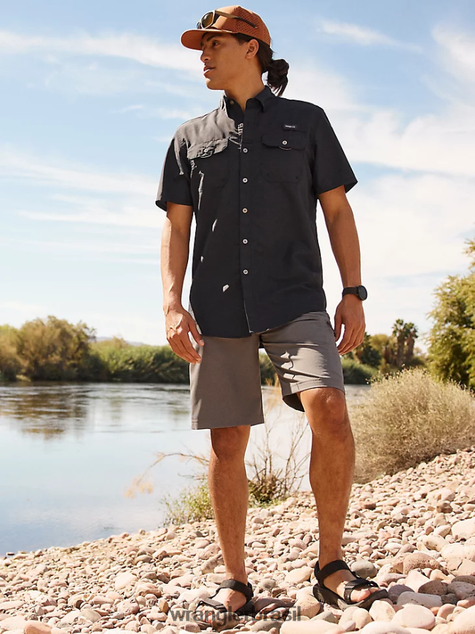 Wrangler cintura elástica de desempenho curto portão de ferro (112336063) homens roupas 00LN6N594