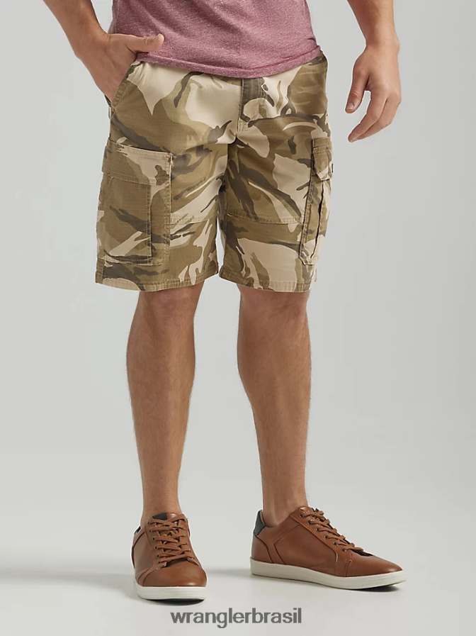 Wrangler short cargo premium cinco estrelas camuflagem de algas selvagens (112336223) homens roupas 00LN6N520