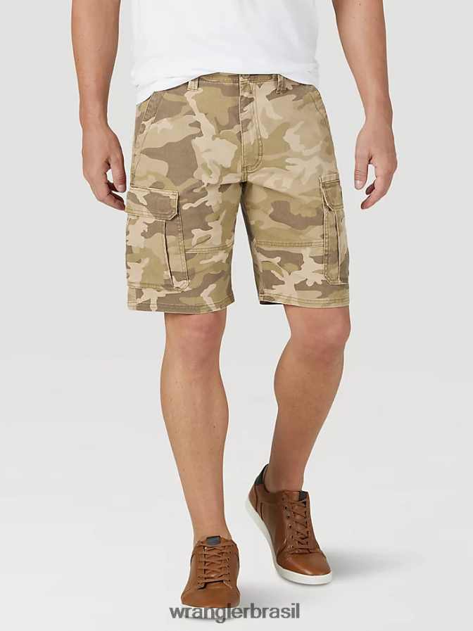 Wrangler short cargo stretch autêntico camuflagem de olmo da selva (112316283) homens roupas 00LN6N560