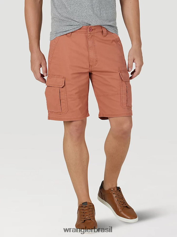 Wrangler short cargo stretch autêntico marrom cobre (112316284) homens roupas 00LN6N555