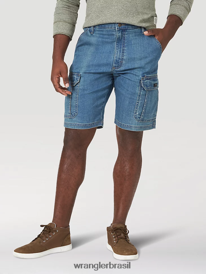 Wrangler short cargo stretch autêntico tonalidade média (10zm6admd) homens roupas 00LN6N558