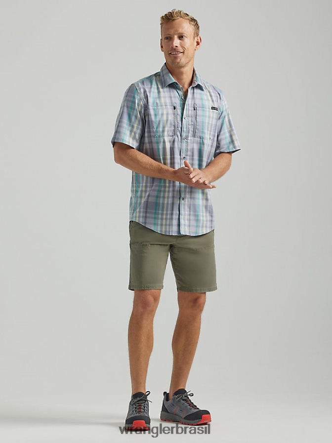 Wrangler short utilitário com bolso lateral atg azeitona empoeirada (112333301) homens roupas 00LN6N610