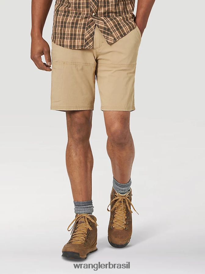 Wrangler short utilitário com bolso lateral atg travertino (ns923tr) homens roupas 00LN6N608