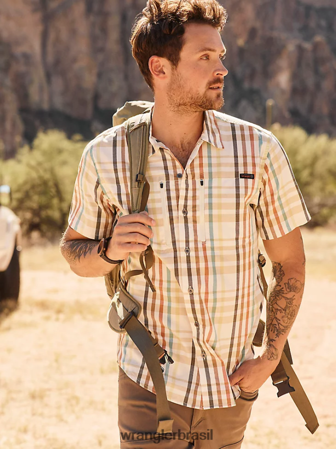 Wrangler camisa xadrez atg by horizonte Praia Carolina (112331234) homens roupas 00LN6N296