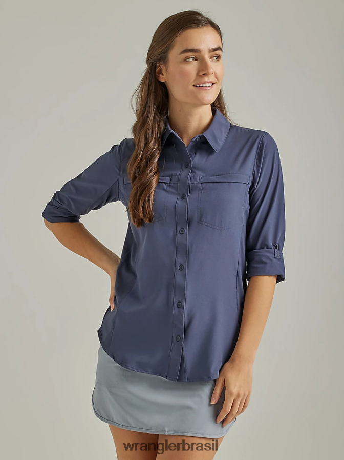 Wrangler camisa atg by trail noites azuis (112333894) mulheres roupas 00LN6N887